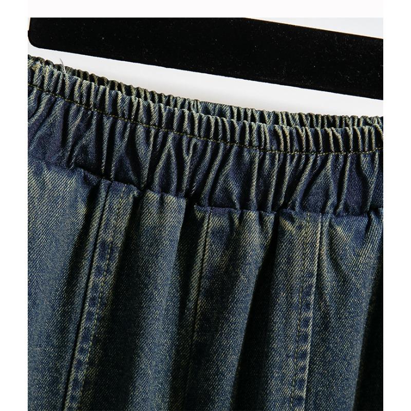 DIMANAF 2025 Autumn Winter Women Plus Size Jeans Cotton New Fashion Lady Denim Long Pants Oversized Loose Bottoms