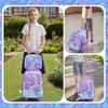 3PCS Kids Rolling Backpack for Girls Cute Mermaid Sequin Wheeled Backpack Trolley School Bag with Wheels Elementary Book bag