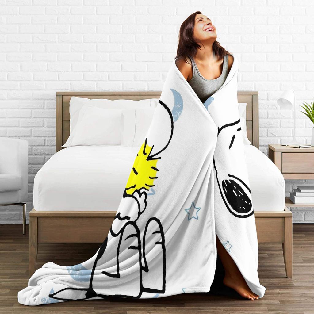 Snoopys Woodstock Fleece Throw Blankets Blankets for Bed Couch Warm Bedding Throws,