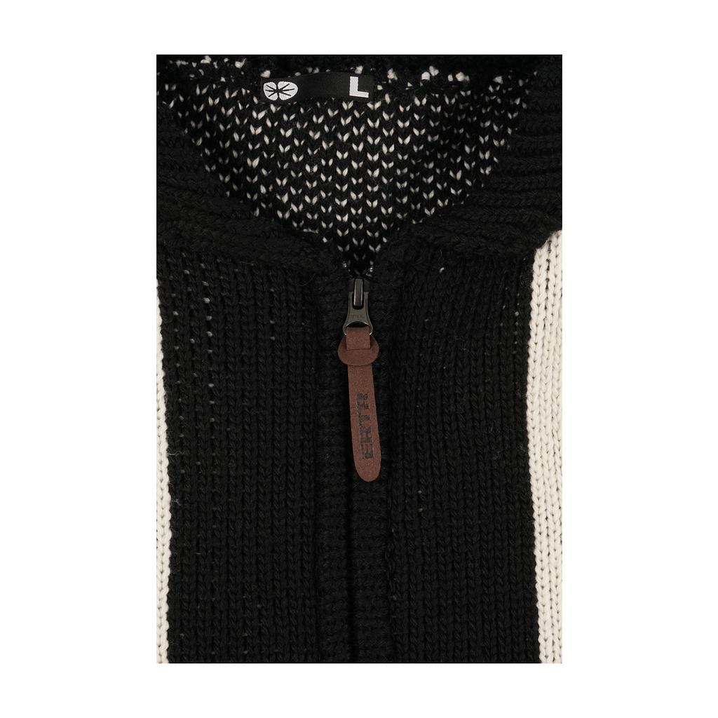 Ialtial Space Cow Cowichan Knit Jacket Black