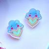 20Pcs Mini Lovely Cartoon Ice Cream Flat Back Resin Art Supply Decoration Charm Craft Hair Bow Accessories H520