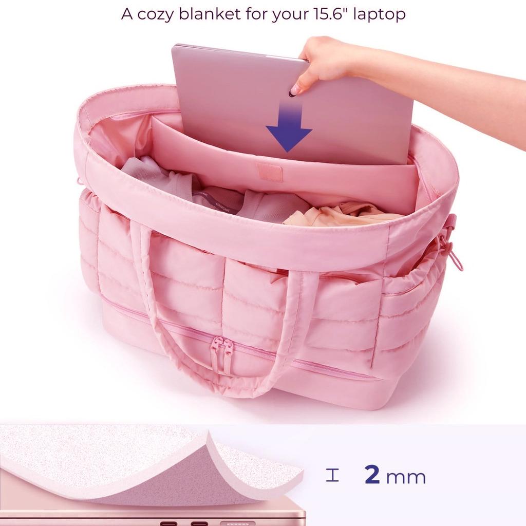 Double Travel Luggage Bag Ladies Fitness Bag Women's Handbag Lightweight Fluffy Handbag