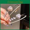 Heart Shaped Double Layer Zirconia Bangle Bracelet For Women Elegant Fashion Jewelry