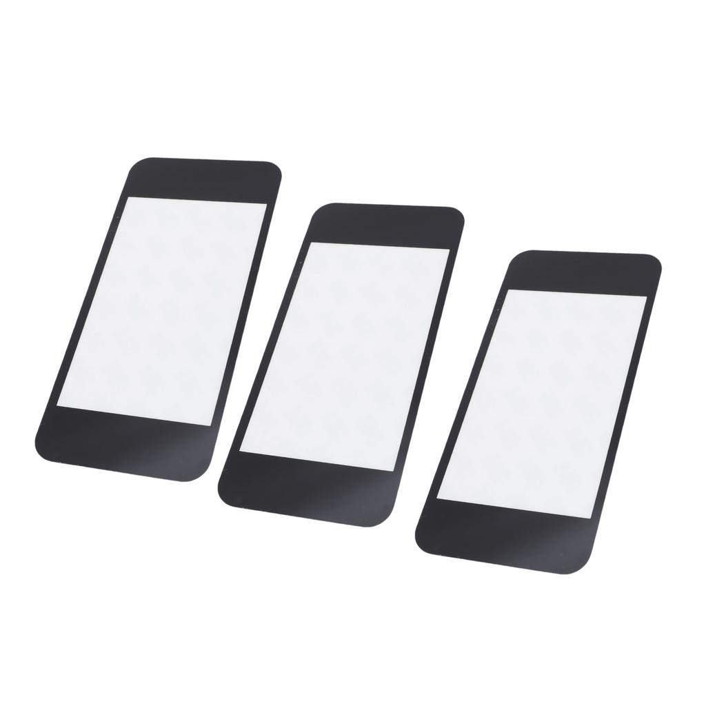 3PCS Top Screen Lens for New 2DS XL Resin Game Console Upper Top Screen Lens Replacement Cover with Adhesive Black