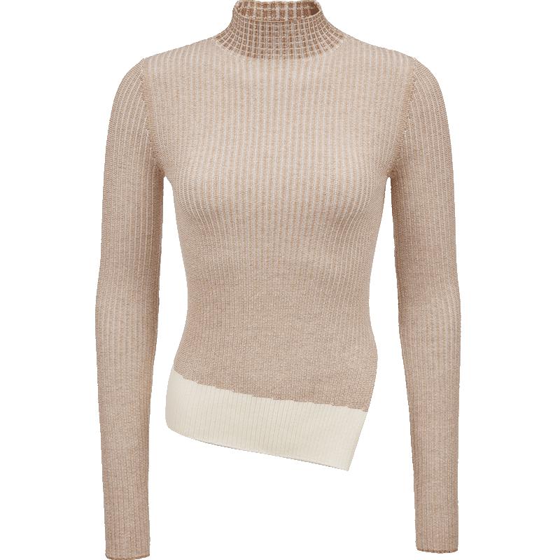 VEROMODA Women's 2025 A/W Slim-Fit Wool Blend High-Neck Knit Sweater