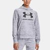 Under Armour Pullover Hooded Printed Long Sleeve Sweatshirt Women tops Gray 1369460-011