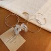 Elegant Metal Knotted Pleated Butterfly Bracelet: High-End European and American Style for Women
