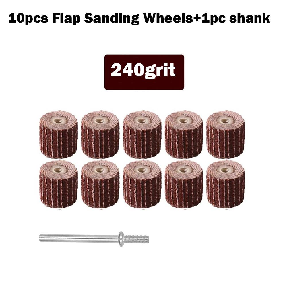 Multiple Sizes Sander Wheels Aluminum Oxide Coated Flap Wheels Die Grinder Flap Wheel  For Dremel