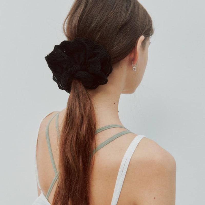 RMRN [greenleaf] Lace Punching Scrunchie_2 Colors