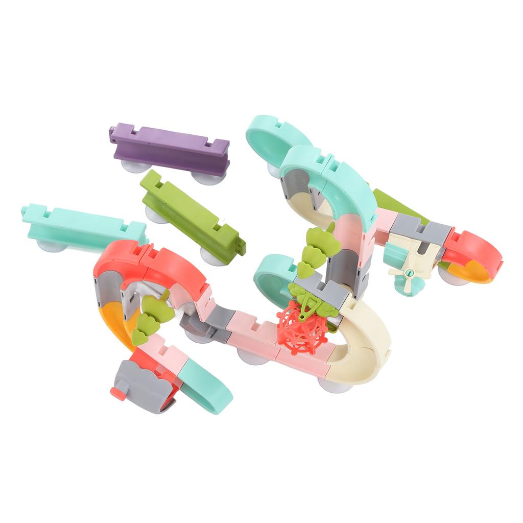 62PCS Baby Duck Slide Bath Toys Water Slide Track Wall Track Building Set Fun Bath Time Toys Shower Gifts for Toddlers