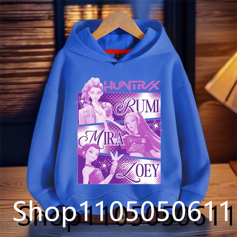 KPop Lovec démonů Huntrix Krátká mikina Dětské ležérní módní oblečení Pánská dětská bunda Dívčí mikina Sportovní oblečení Dětské
