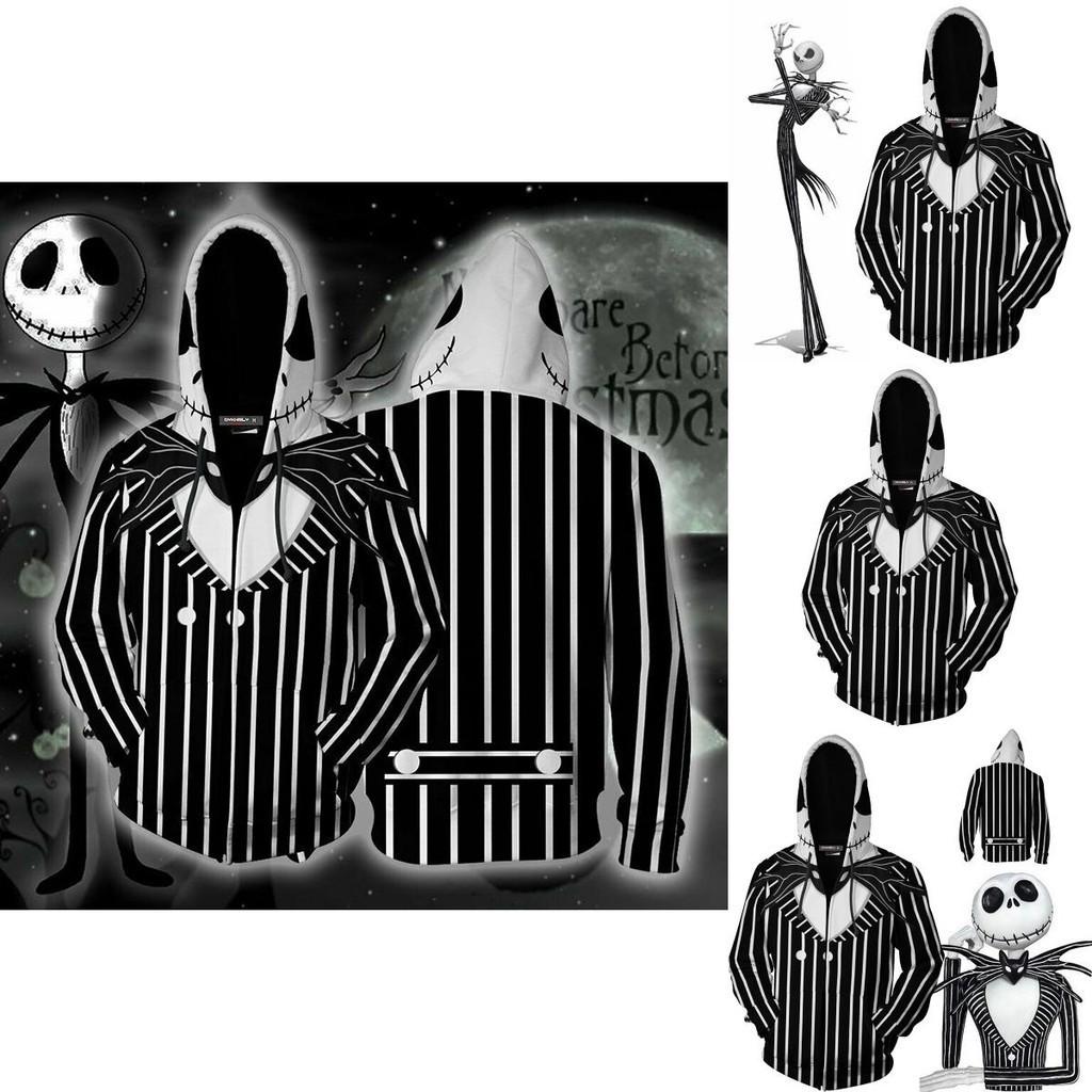 The Nightmare Before Christmas Jack Skellington 3d Cosplay Costume Hoodie With Vibrant Digital Print And Soft Breathable Material