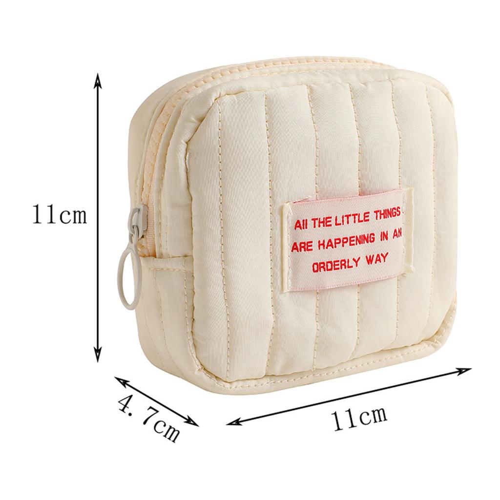 Small Women's Cosmetic Bag White Toiletry Storage Bag for Women and Girls Cosmetic Supplies
