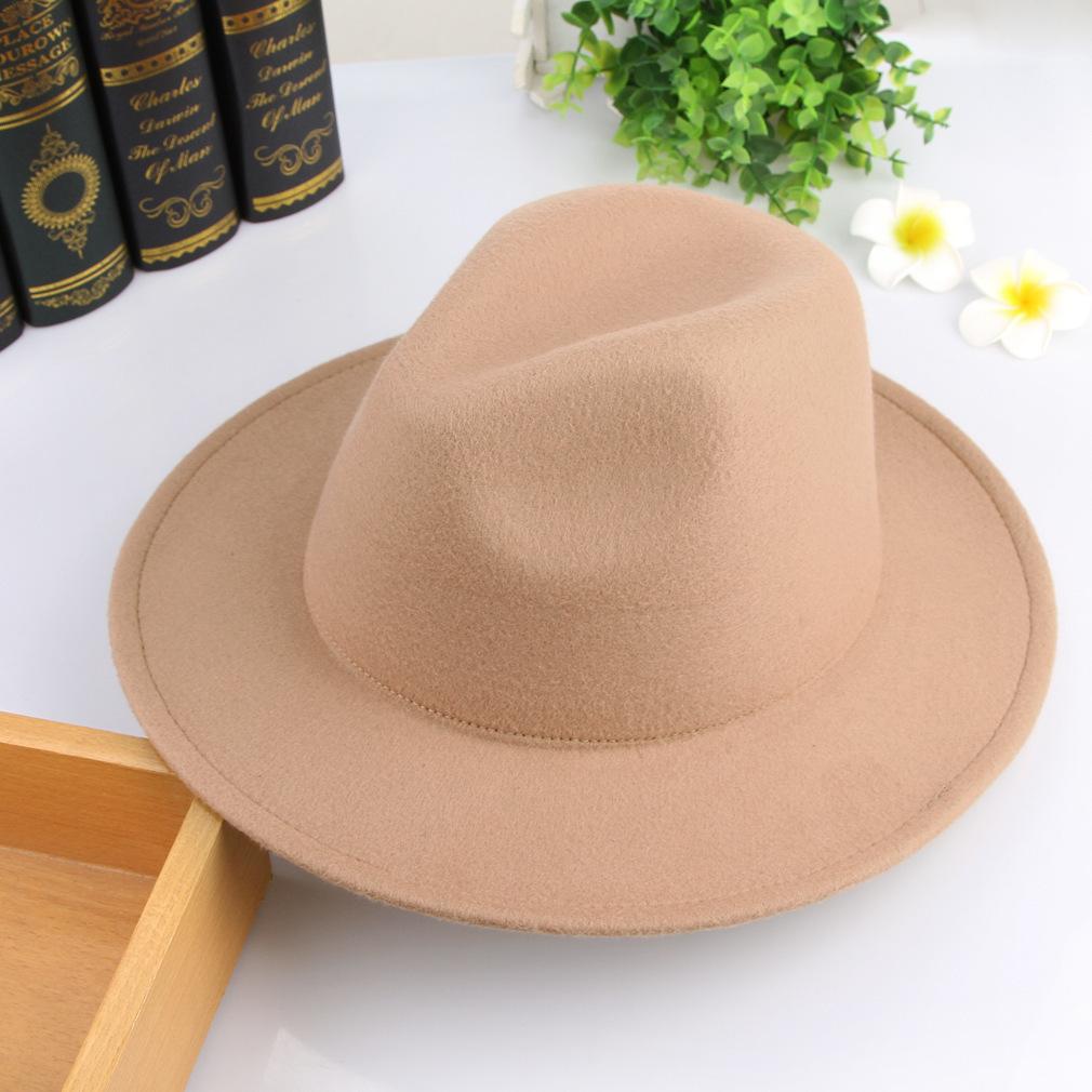 Wool Top Hat Women'S Autumn And Winter Extended Brim Hat French Retro Warm Jazz Hat Manufacturer