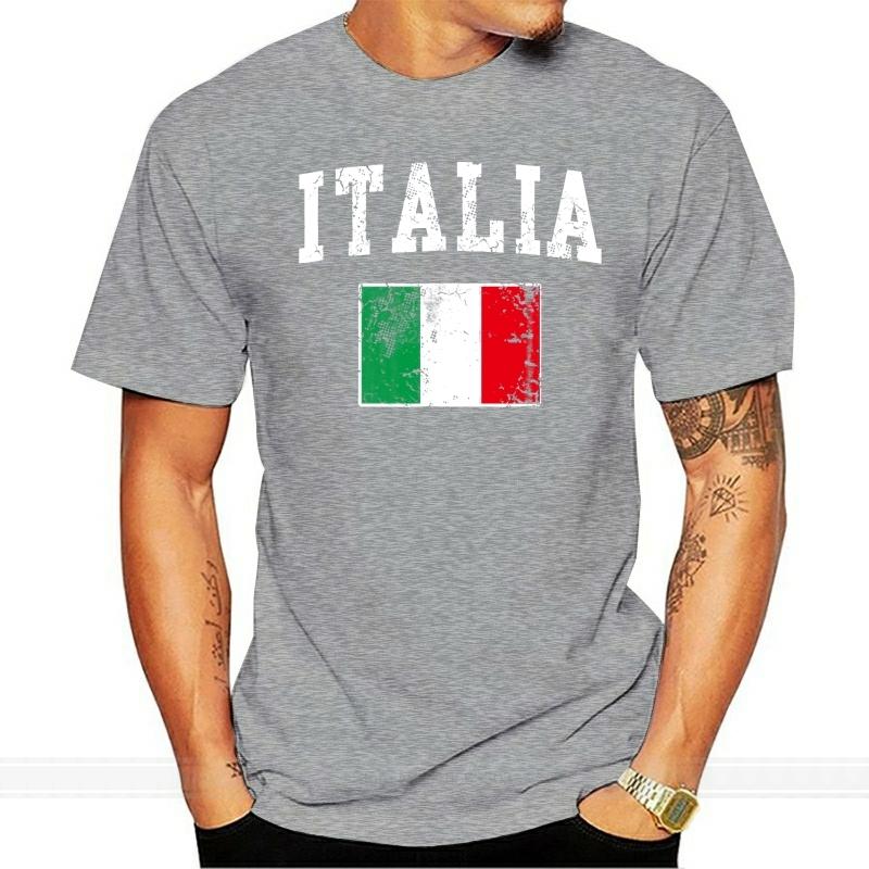 

Vintage Italia Italian Flag Italy T-shirt Men T-shirts Summer Style Fashion Swag Men T Shirts 4XL