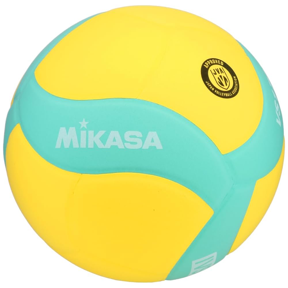 Mikasa Smile Volleyball Size 5 FIVB Approved Yellow Blue Recommended Pressure 0.10-0.15 kgf/cm²