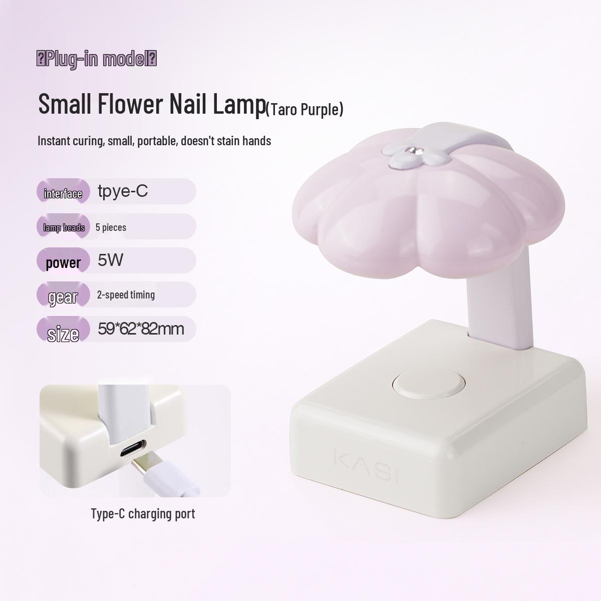 KaSi Mini Handheld UV LED Nail Lamp - Quick-Drying, Non-Blackening for Gel Polish