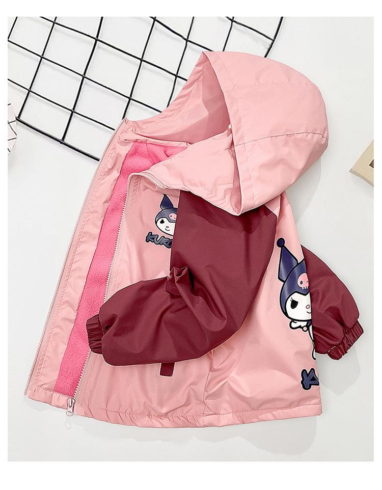 Girls Big Kids Fleece Lined Long Sleeve Casual Windbreaker Jacket Outerwear