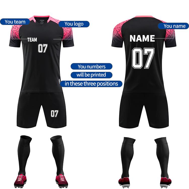 New 2024 Custom Jersey Quality Football Jersey Men s Football Uniform Set Team Football Jersey Soccer Wear Xs чёрный