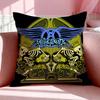 Band A-Aerosmith Cushion Cover Breathable Linen Pillowcase Summer Odorless Eco-Friendly Invisible Zipper Washable