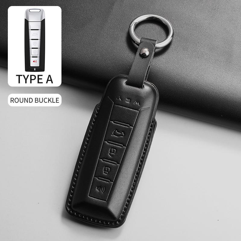 PU Leather Car Smart Remote Key Cover Case For WEY Blue Mountain Highland Mocha Latte DHT-PHEV Key Protecter Shell Accessories