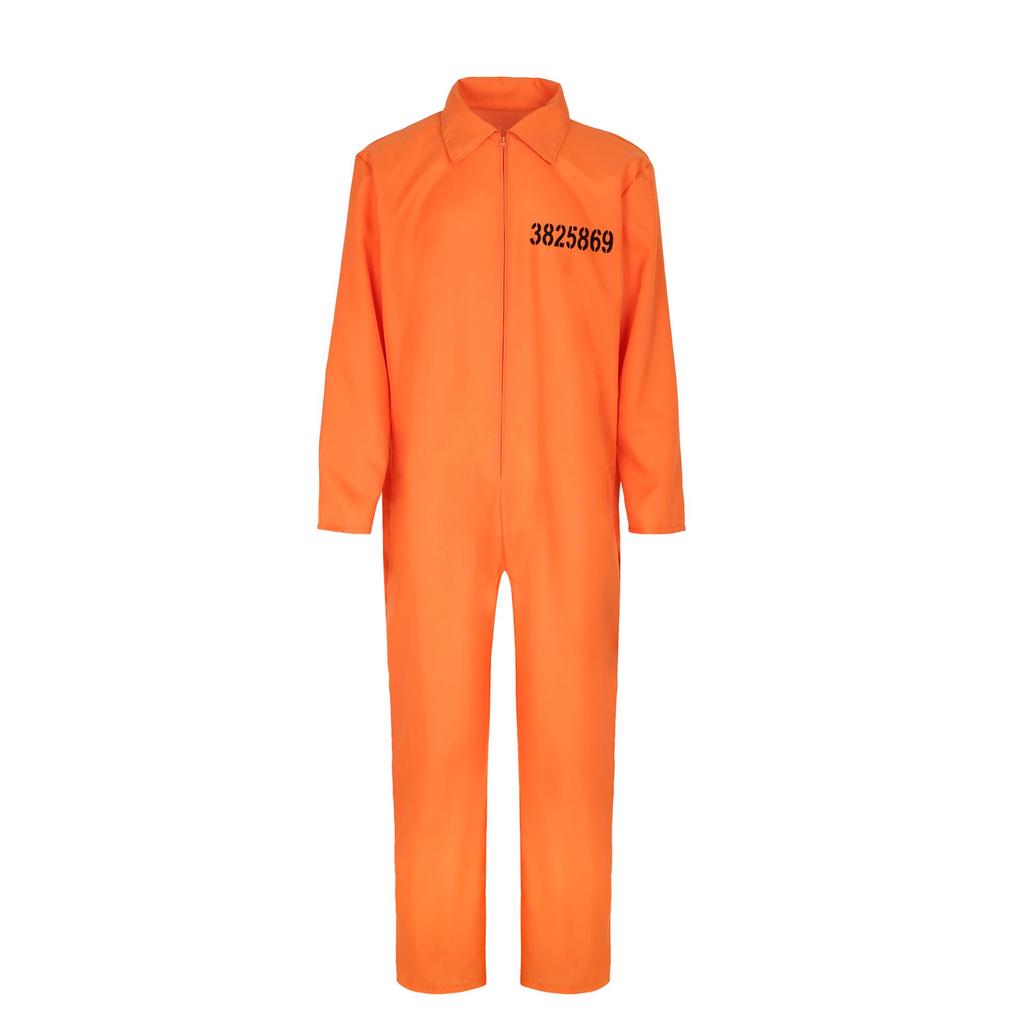 Unisex Halloween Cosplay Yellow Prisoner Costume for Adults and Kids
