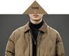 Doudoune homme rétro années 90 - Collection 2025 - Coupe tendance, chaude et ample avec revers anti-froid