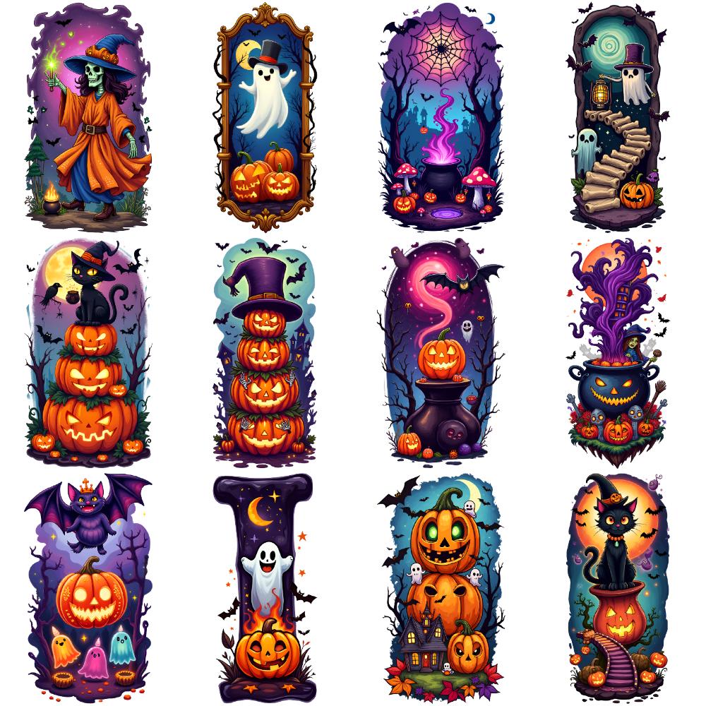 12pcs Temporary Tattoo Halloween Stickers Halloween Ghost Stickers Temporary Tattoo Stickers For Girls Shoulders Men