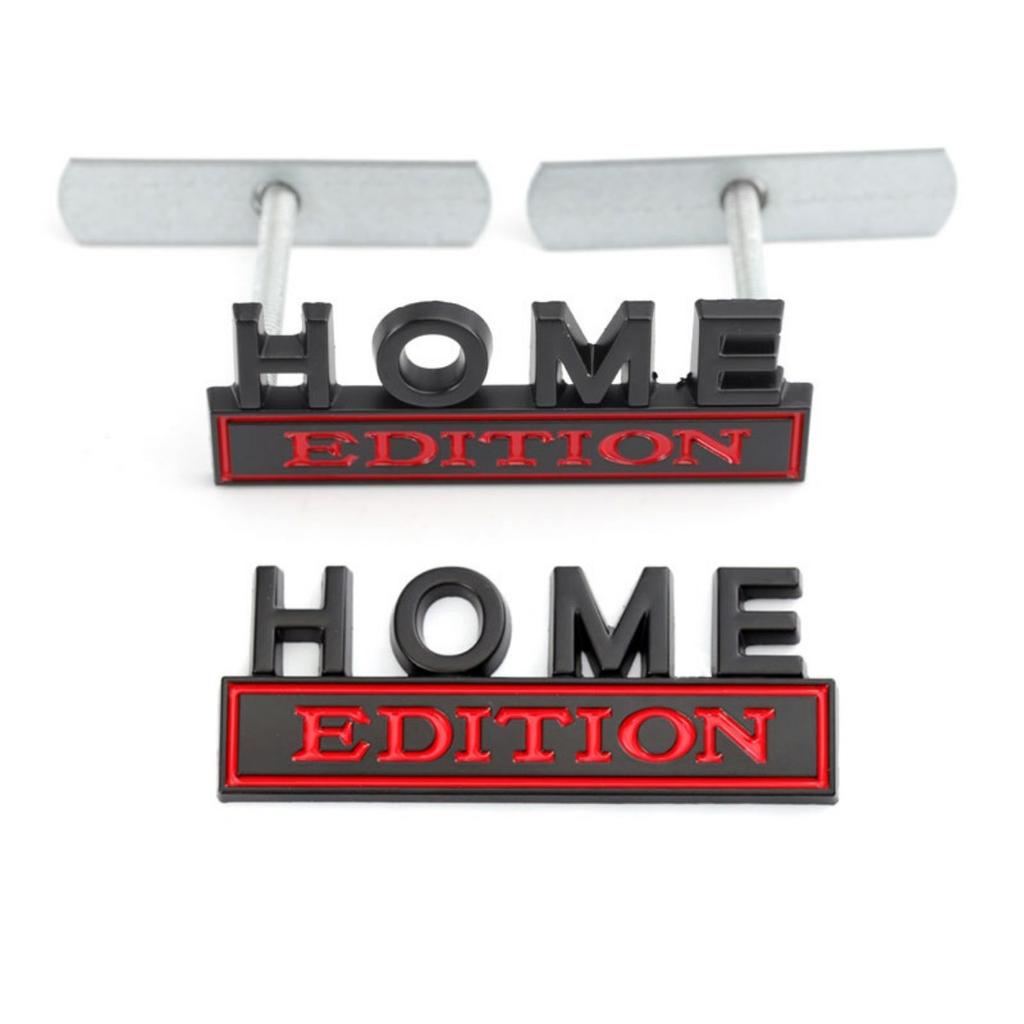 1Pc 3D Metal Home Edition Logo Car Front Grille Badge Side Fender Rear Trunk Emblem Sticker Decal