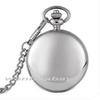 Vintage Double-Lid Polished White Metal Mechanical Pocket Watch - Glossy Student Gift & Commemorative