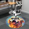 1PC Golden Retriever Artwork Office Round Area Rug,  Mat Suitable ForOffice, Under Office Chairs Bedroom Living Room Home Decor, Room Deco