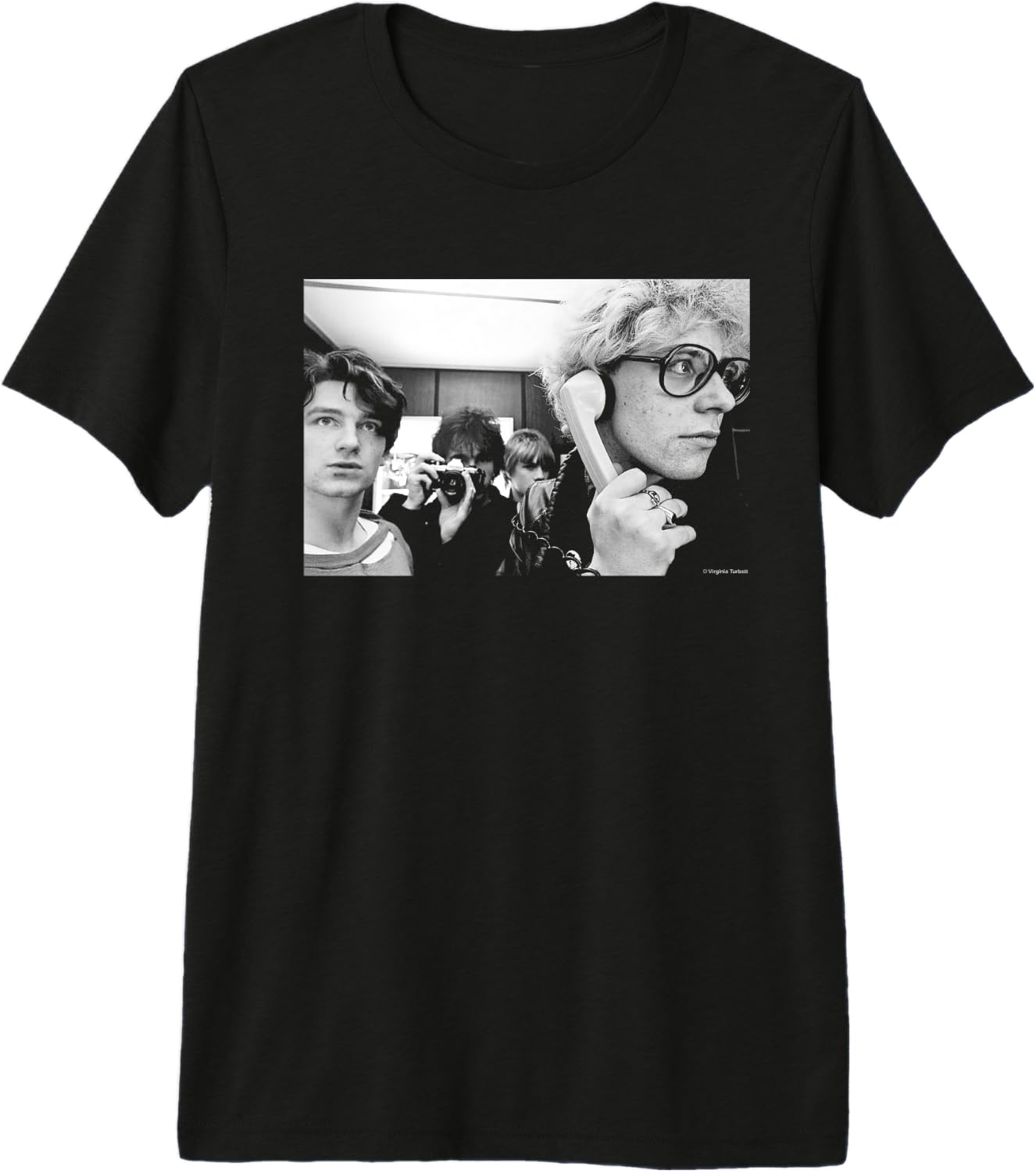 U2 Band Phone Photo 1980 By Virginia Turbett Premium T-Shirt XXL