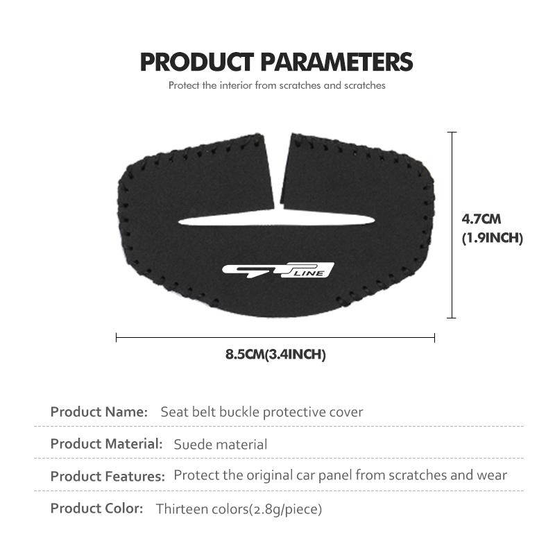 QDIM8 2PCS Car Seat Belt Anti Scratch Buckle Protector Cover Accessories For KIA gt gtline Xline ceed Forte RIO STINGER Seltos K3 K4
