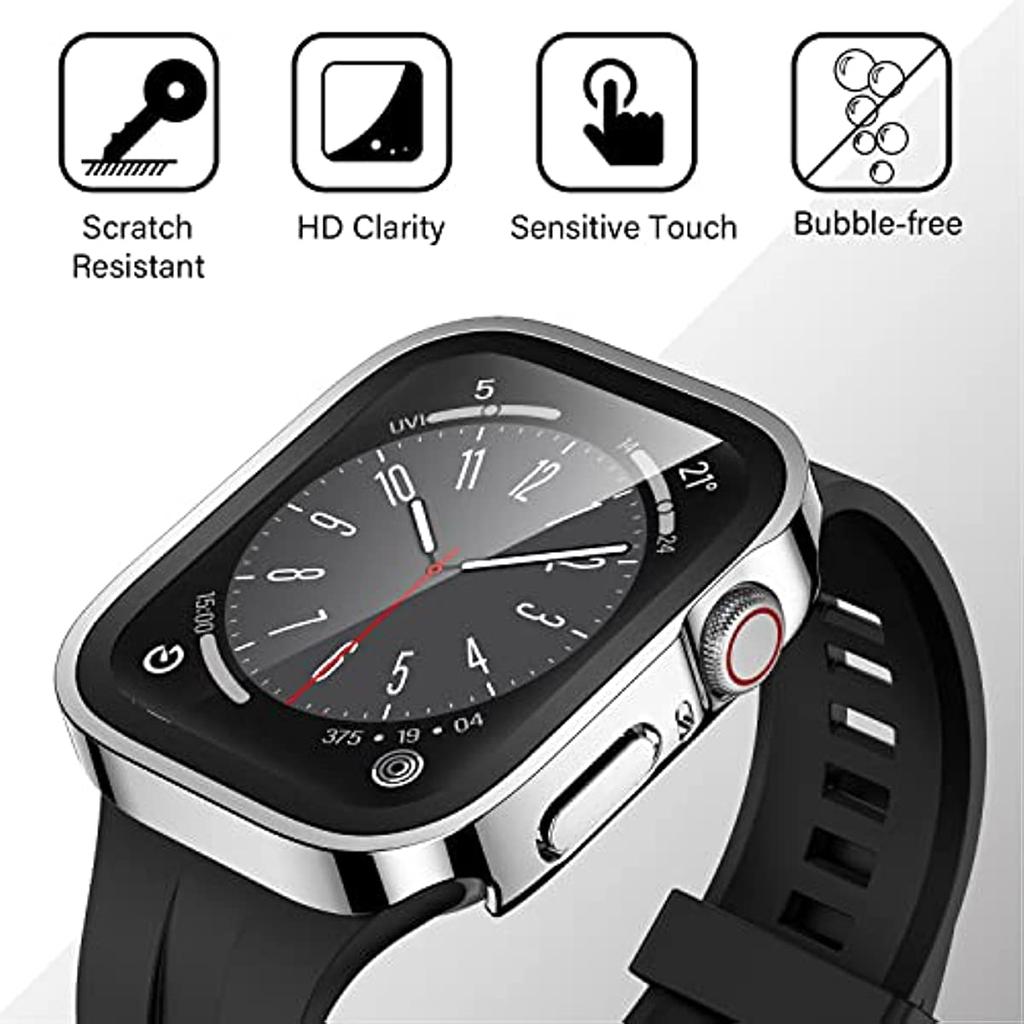Waterproof Case for Apple Watch 7 8 9 45mm 41mm 10 46mm 42mm Screen Protector Glass+Cover Bumper for iWatch 4 5 SE 6 44mm 40mm