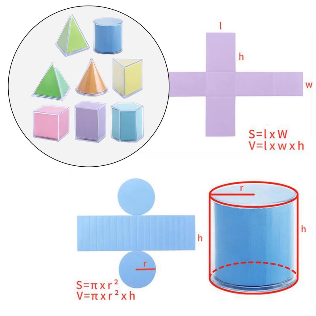 8 Transparent Geometric Building Blocks Montessori Toys Stacking Game Math Toys For Children Over 2 Years Old Baby Education Toy