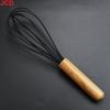 JCD Silicone Egg Beater Whisk Wooden Handle Kitchen Hand Egg Beater Gadgets Kitchen Tools Baking Accessories