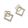 Minimalist Elegance Hypoallergenic Alloy Earrings For Women Sleek Modern Design With Gold Plating For Daily Occasions