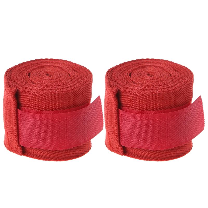 

2 рулони бавовняного боксерського бинта Наручні пов’язки Combat Protect Boxing Sport Kickboxing Muay Thai Handwraps Тренувальні рукавички 2.5 червоний