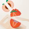 Non-Toxic Simulation Kitchen Pretend Toy Wooden Classic Game Educational Toy For Children Kids Gift Cutting Fruit Vegetable Food Set
