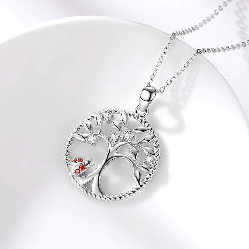 Edy Style S925 Silver Tree of Life Pendant Clavicle Chain Necklace Pendant Women Manufacturer