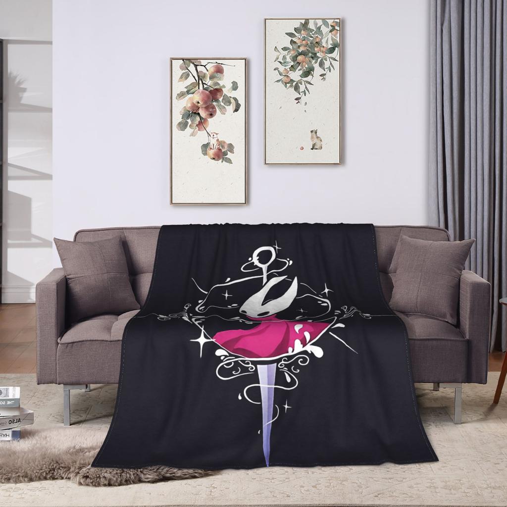Hollowed Knights Game Silksong Flannel Blanket Winter Soft Durable Throw Blanket for Child Bedroom Bedspread Sofa Bed Cover
