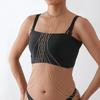 Elegante mehrschichtige Quasten Halskette Körperkette Halsband für Damen Mehrschichtige Halskette für Party/Club