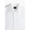 H M Regular Fit Linen Blend sHirt wHite