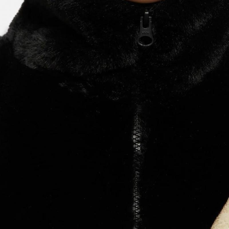 Nike Zip Up Jumper Women S SwooSh Fur Jacket Do3792 010 S2310