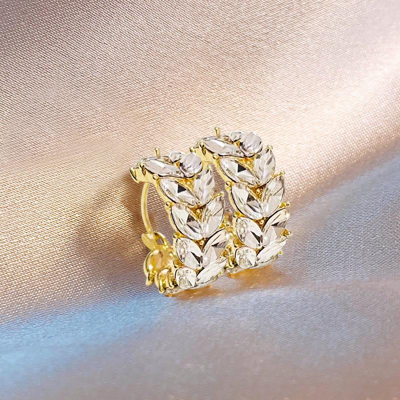 Wheat Ear Zircon Earrings - 2024 Fashion: Simple, Versatile, Elegant High-End Ear Studs