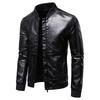 Autumn new men's casual leather jacket spring and autumn jacket slim trend handsome youth PU
