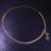Multi Layer Waist Chain Alloy Shinning Body Chains with Dangle Heart Body Jewelry Accessories for Women and Girls