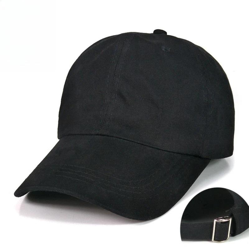 Spring and Summer Fashion Unlined European and American Casual Baseball Cap Soft Pure Cotton Sun Hat Arc Solid Coloradjustable