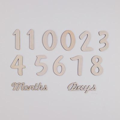 Wooden Baby Milestone Number Cards for Growth Photos