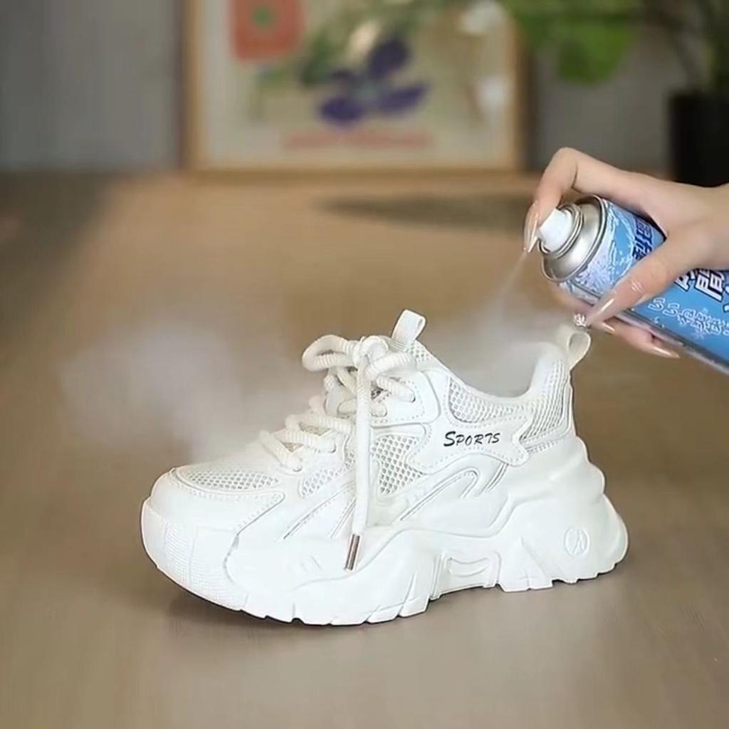 PLOVER Dad Shoes Women's 2025 Summer New Small Thick-soled Heightened Mesh Breathable Soft-soled Casual Sports Shoes